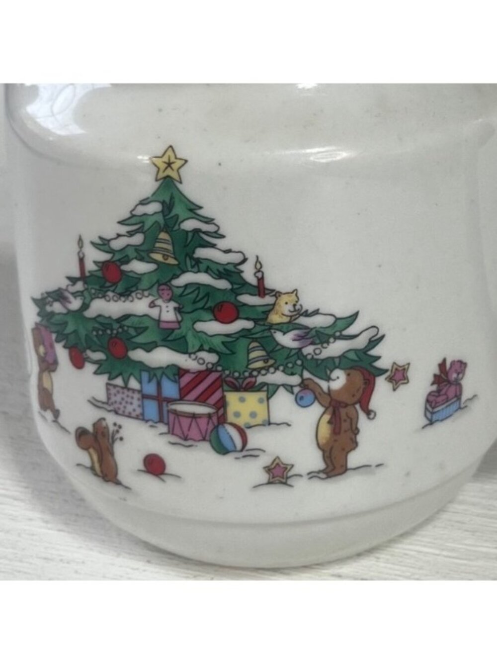 Whimsical Christmas Ceramic Creamer Pitcher The Salem China Co. Holiday - Picture 6 of 7